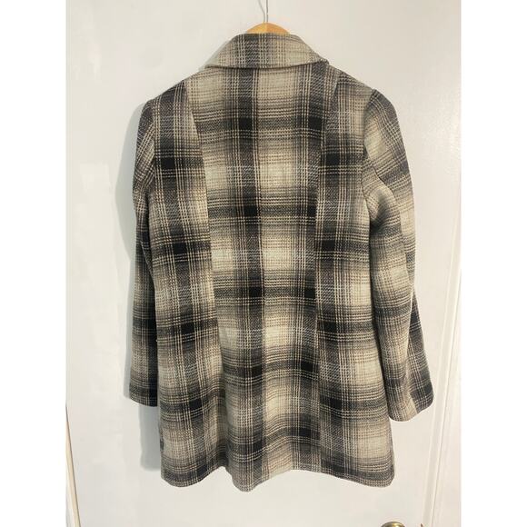 Jack by BB Dakota pea coat women’s size S plaid tweed wool blend lined - Picture 3 of 4
